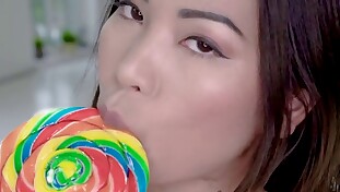 Little Naked Asian Lollipop Lover Gets Teased And Fucked Hard